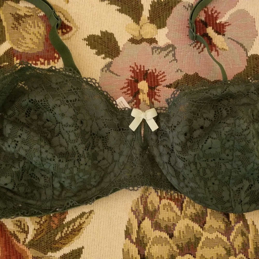 Gillian & O'Malley Emerald Lace Bra